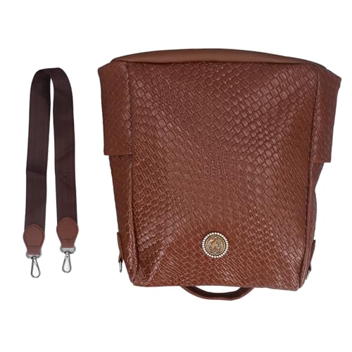 Rucksack-Geldbörse für Damen, modische Umhängetasche, Anti-Diebstahl-Rucksack-Design, Rucksac PU-Leder Damen-Rucksack, Reisetasche für Reisen (Braun) von Zoeyilan