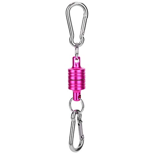 Schnellverschluss-Schlüsselanhänger, stärkste magnetische Netzfreigabe, magnetischer Schlüsselbund, Aluminium-Mini-Retractor-Magnet-Clip-Halter, Retractor für (Rose) von Zoeyilan