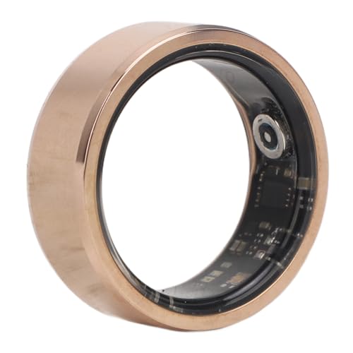 Smart Ring Gesundheits-Tracker, langlebige Batterien, Schlafring, wasserdichter Fitness-Tracker, Größe zuerst mit Größen-Set für Männer und Frauen, Gold (Größe 12) von Zoeyilan