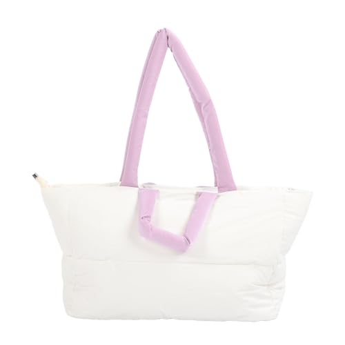 Tragetasche für Damen, gepolsterte Tragetasche, Nylon-Tragetaschen, große Gesteppte, bauschige Handtasche, leichte Satchel-Geldbörse mit Reißverschlüssen für den täglichen von Zoeyilan