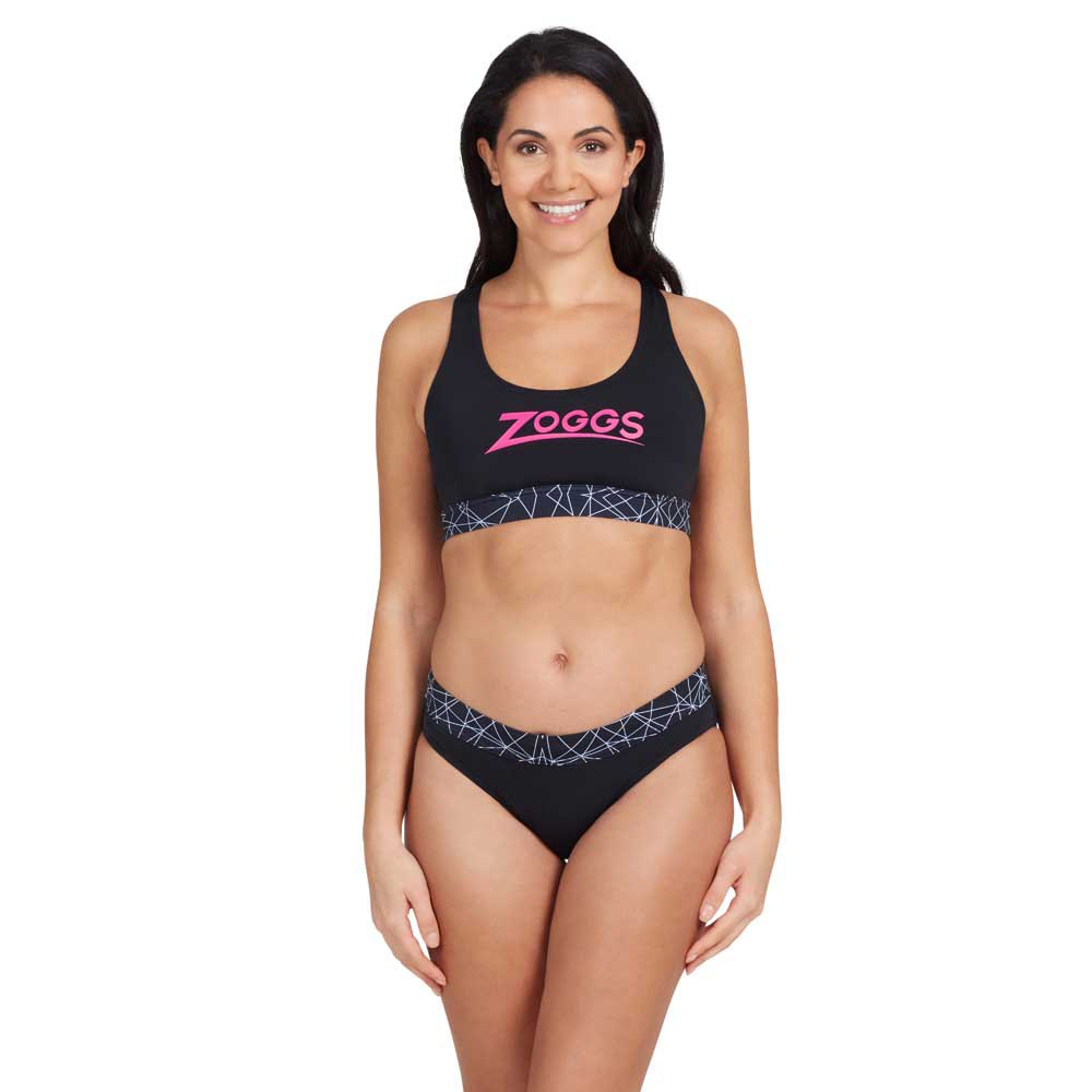 Zoggs Actionback 2 Piece Swimsuit Schwarz 32 Frau von Zoggs