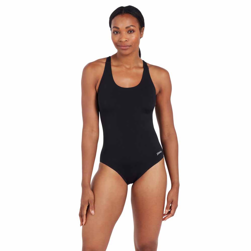 Zoggs Cottesloe Flyback Ecolast Swimsuit Schwarz XL Frau von Zoggs