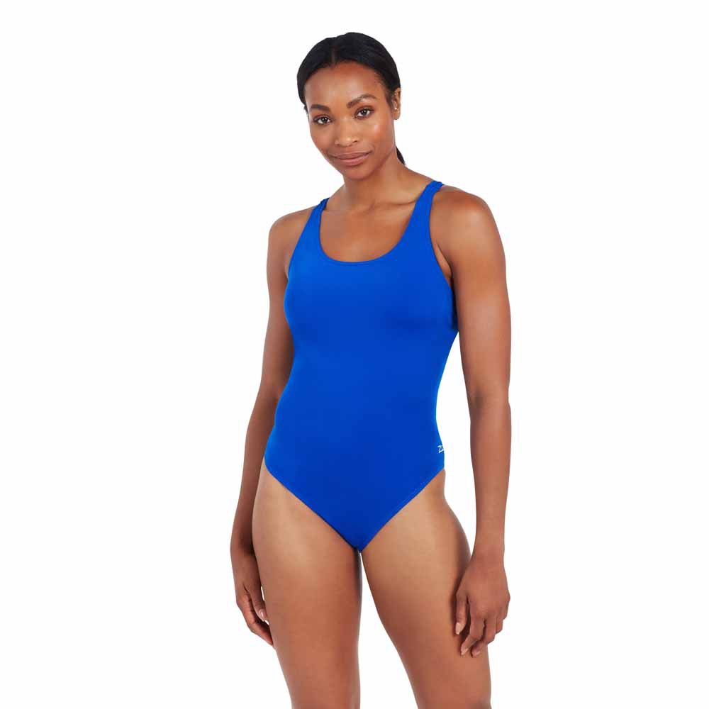 Zoggs Cottesloe Powerback Ecolast+ Swimsuit Blau M Frau von Zoggs