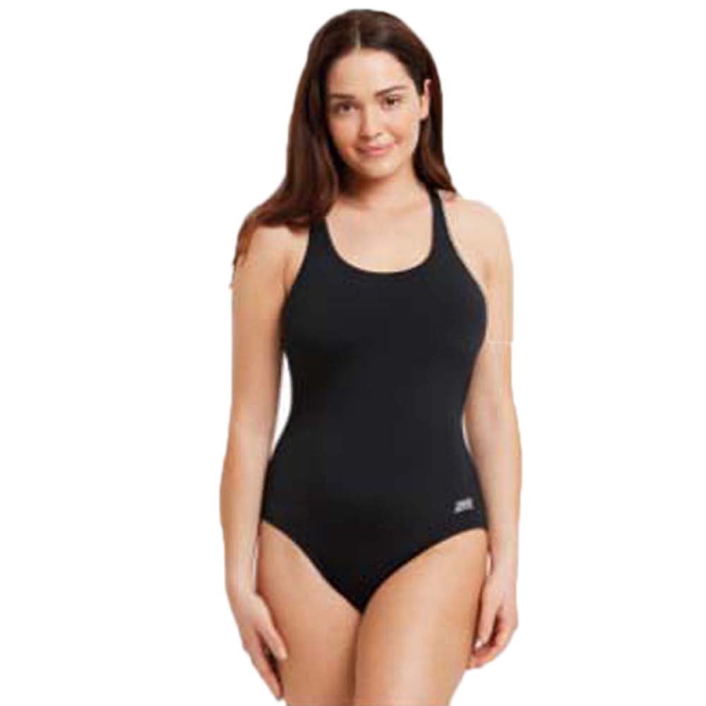 Zoggs Cottesloe Powerback Ecolast+ Swimsuit Schwarz M Frau von Zoggs