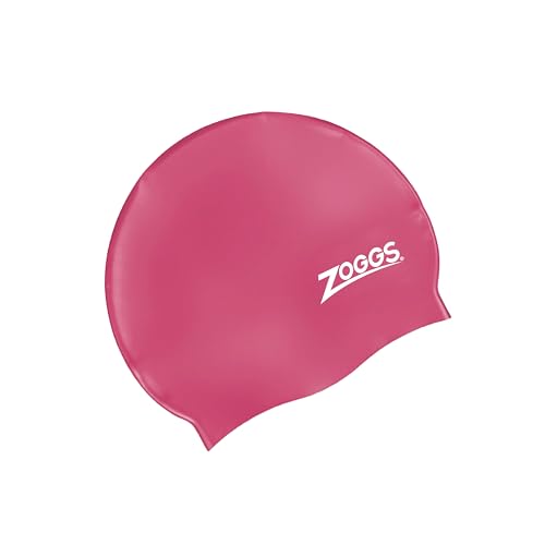 Zoggs Damen Badekappe Silicone Cap Badehaube, Pink, One Size von Zoggs