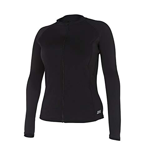 Zoggs Damen Long Sleeve Full Zip Sun Top UPF 50+ Schwimmshirt, schwarz, DE 40 von Zoggs