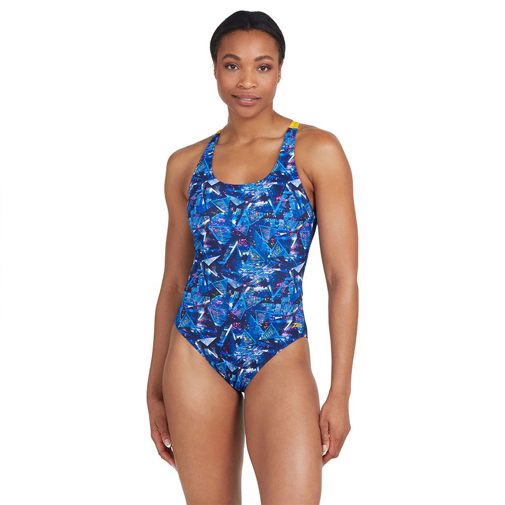 Zoggs Ecolast+ Actionback Swimsuit Blau 40 Frau von Zoggs