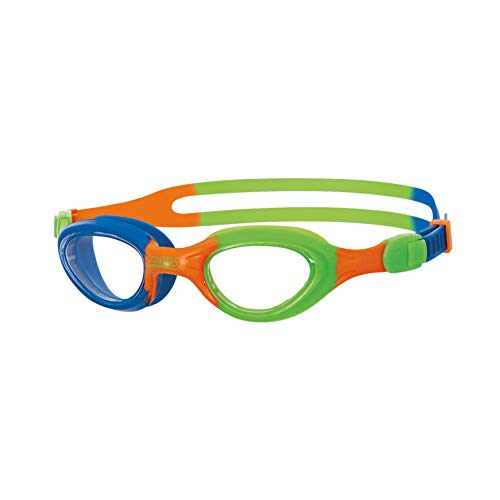 Zoggs Little Super Schwimmbrille für Kinder, mit Schnelleinstellung, UV-Schutz, Blau/Grün/Orange, 0-6 Jahre Zoggs Little Super Schwimmbrille für Kinder, mit Schnelleinstellung, UV-Schutz, Blau/Grün/Orange, 0-6 Jahre von Zoggs