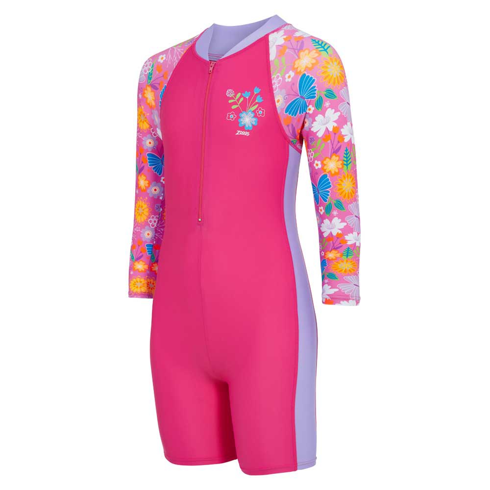 Zoggs Long Sleeve All In One Swimsuit Rosa 6 Years Mädchen von Zoggs