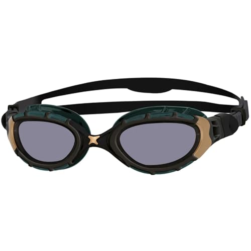 Zoggs Predator Flex Titanium Reactor Schwimmbrille, Schwarz/Gold/Titan, reguläre Passform, Einheitsgröße Zoggs Predator Flex Titanium Reactor Schwimmbrille, Schwarz/Gold/Titan, reguläre Passform, Einheitsgröße von Zoggs
