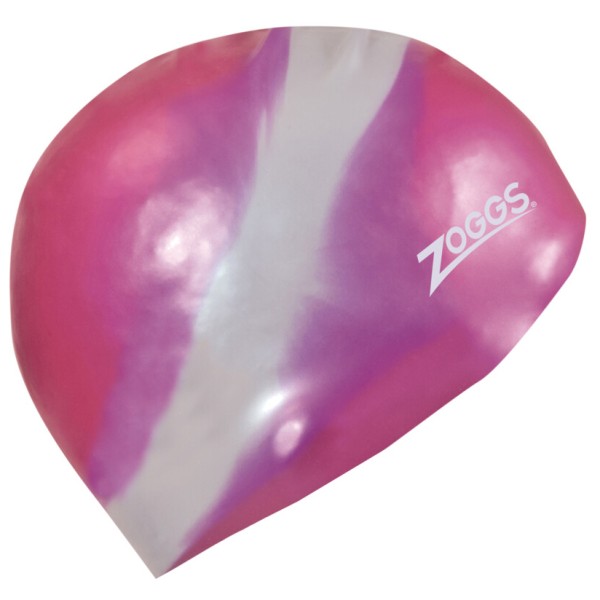 Zoggs - Silicone Cap Multi Colour - Badekappe rosa/grau von Zoggs
