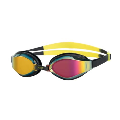 Zoggs Unisex-Adult Endura Max Swimming Goggles, Black/Yellow/Mirrored Violet von Zoggs