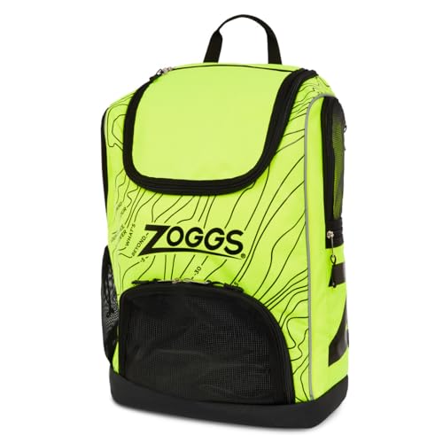 Zoggs Unisex-Adult Planet R-PET Backpack Sports Bag, Yellow/Black von Zoggs