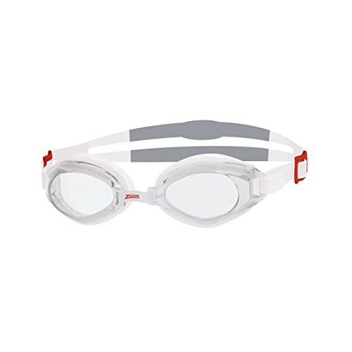 Zoggs Unisex Erwachsene Endura Schwimmbrille, Weiß/Rot/Transparent, Einheitsgröße von Zoggs