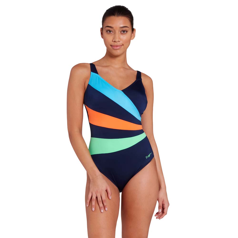 Zoggs Wrap Panel Classicback Swimsuit Blau 40 Frau Zoggs Wrap Panel Classicback Swimsuit Blau 40 Frau von Zoggs
