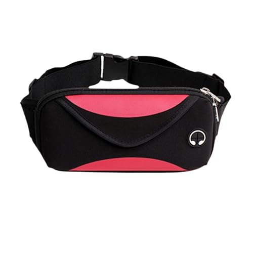 Hüfttasche, HüFttasche für Männer Frauen Unisex, Handytasche Sport Geldgürtel Wandern (Color : Red, Size : One Size) von Zolito