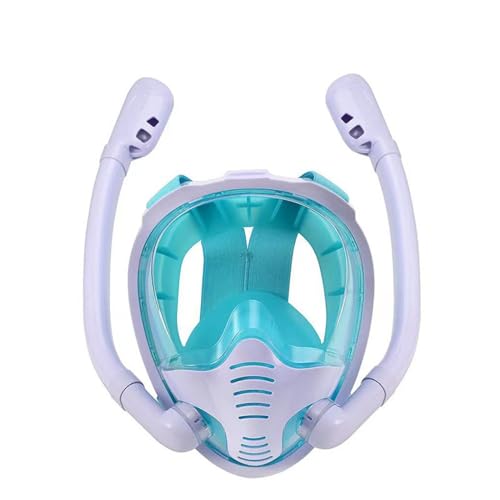 Schnorchelmaske Unisex, Schnorchel mit Anti-Nebel Taucherbrille, Tauchmaske aus für Schnorcheln Schwimmen und Tauchen-White+Green||L/XL（Adult Version） von Zolito