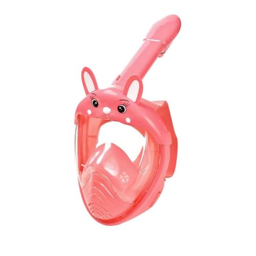 Schnorchelmaske Unisex, Schnorchelmaske mit Nasenschutz, Professionelle Schnorchelausrüstung für Erwachsene Kinder-Pink-2||XS-Kids von Zolito