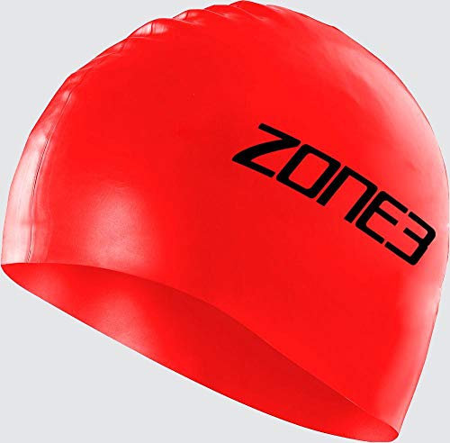 ZONE3 Sa18scap108/Os Badekappe aus Silikon, 48 g, Rot, Einheitsgröße von ZONE3