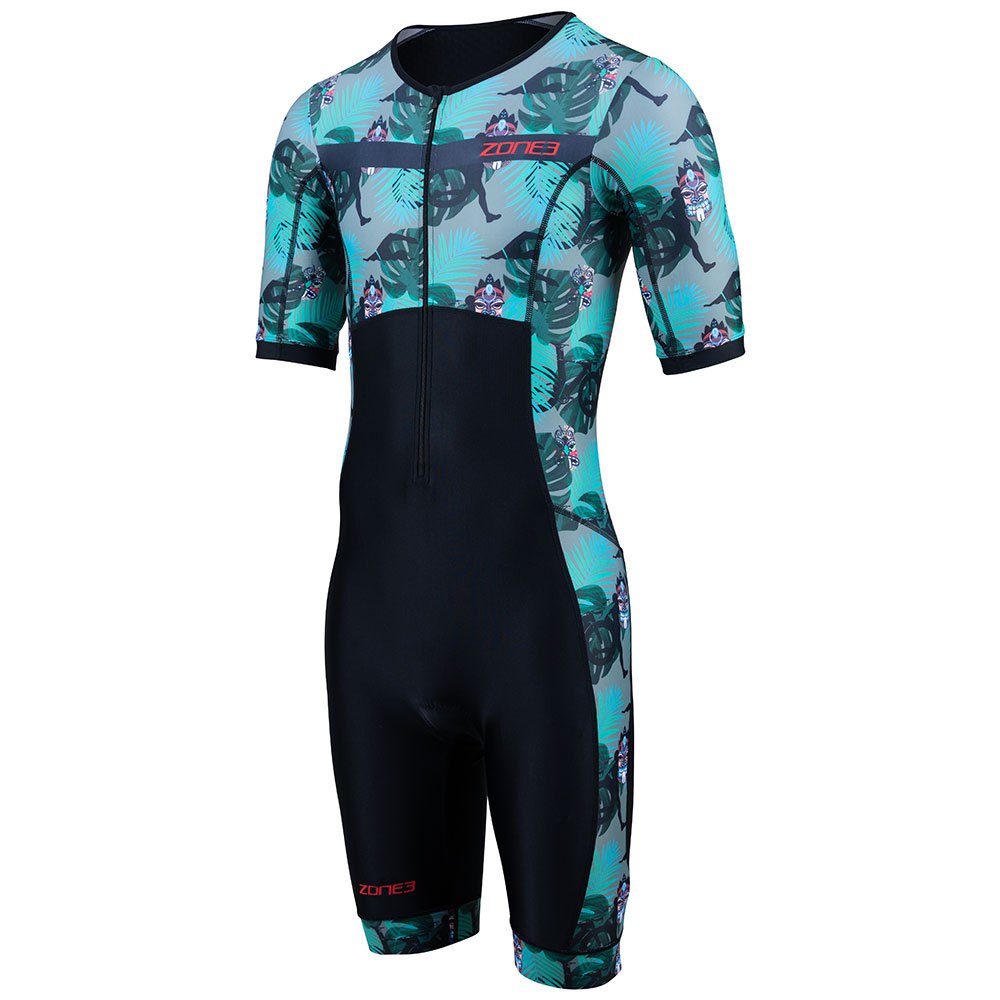 Zone3 Activate+ Tribal Rush Short Sleeve Trisuit Blau XS Mann von Zone3