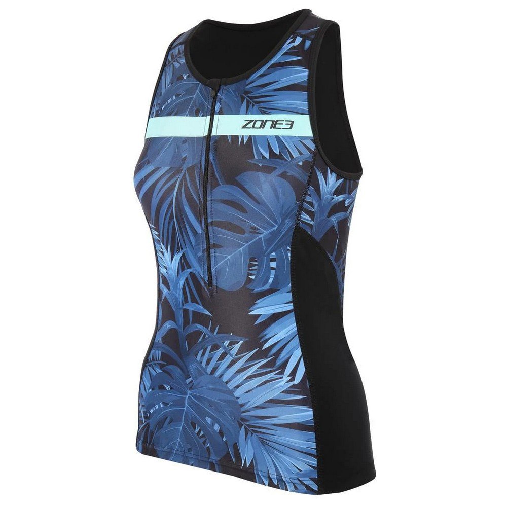 Zone3 Activate+ Tropical Palm Neoprene Sleeveless T-shirt Blau S von Zone3