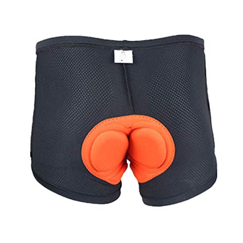 Radunterhose Herren Radunterhose Anti-Slip Elastische Quick Dry Mountainbike Gel Reiten Shorts Unterhosen Schweiß Beständig Leichte orange,4XL von Zongha