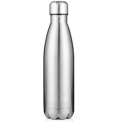 Thermoflasche Edelstahl Trinkflasche Klar Wasser Flasche Sport Flasche Wiederverwendbare Wasserflasche Leichte Wasser Flasche Sport Wasser Tasse Silver,350ml von Zongha