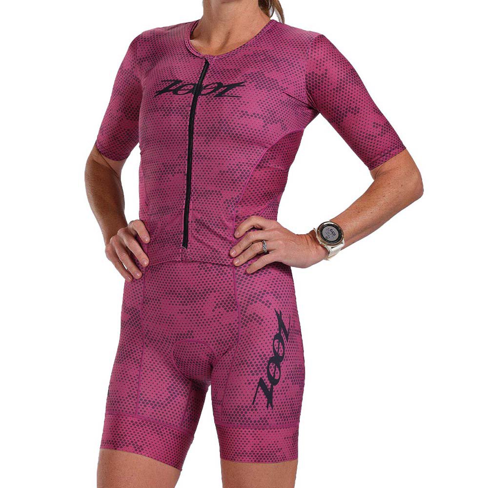 Zoot Aero Full Zip Digi Camo Short Sleeve Trisuit Rosa XL Frau Zoot Aero Full Zip Digi Camo Short Sleeve Trisuit Rosa XL Frau von Zoot