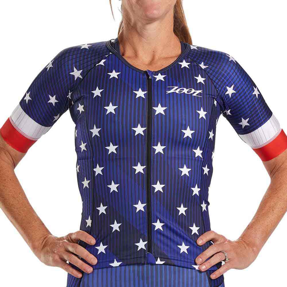 Zoot Ltd Aero Tri Short Sleeve Jersey Blau XS Frau von Zoot