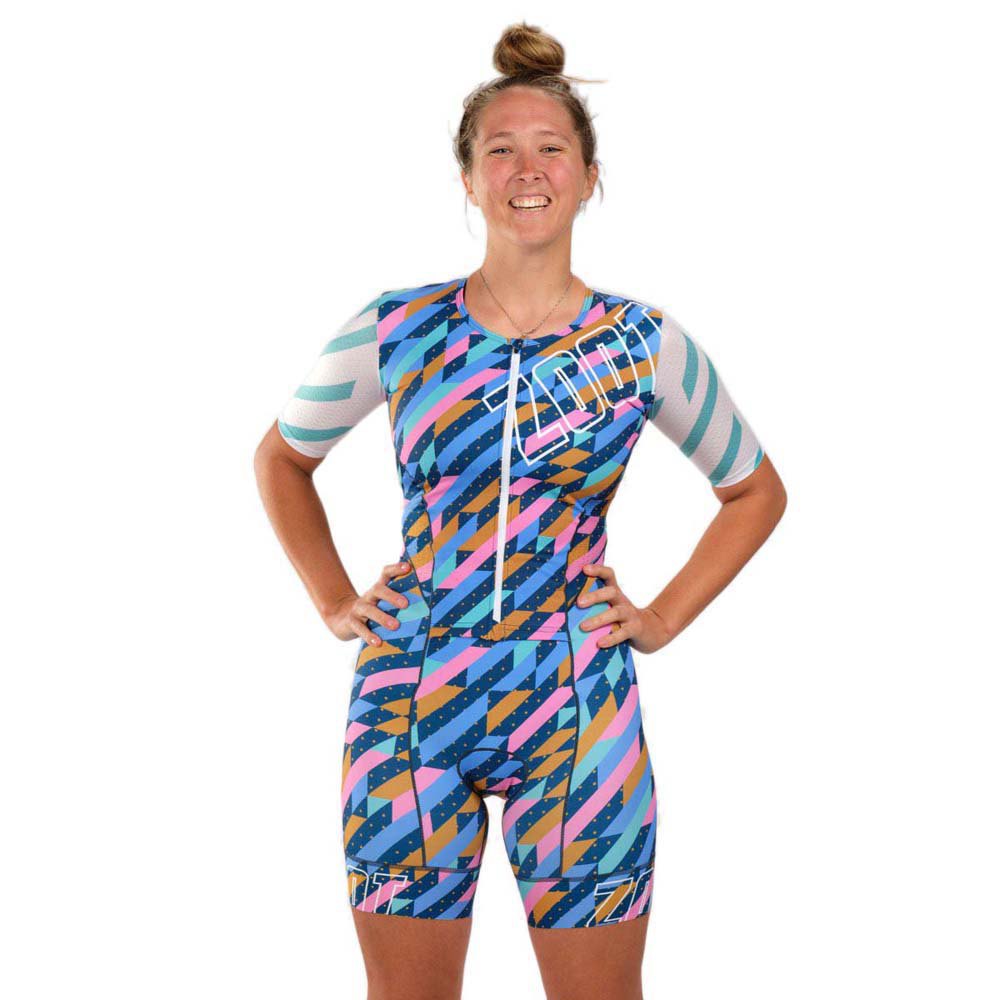 Zoot Ltd Tri Aero Fz Short Sleeve Trisuit Blau XS Frau von Zoot