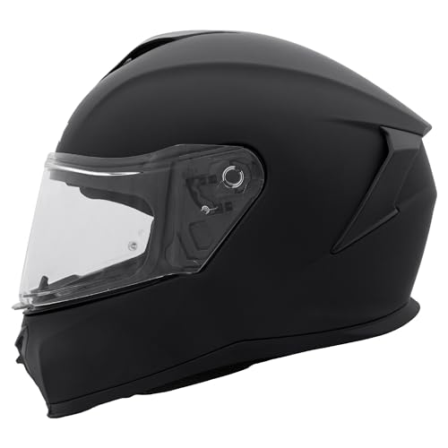 Zorax Falcon Mattschwarz XXXL (65–66 cm) Integral-Motorradhelm, ECE 22.06 zugelassen von Zorax