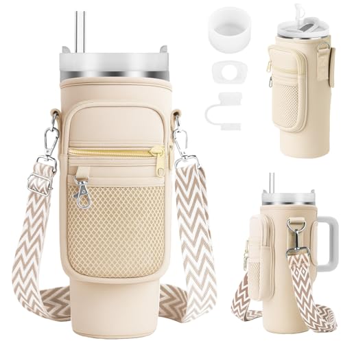 Zouboto Tasche für Stanley Cup,Wasserflaschenhalter Tasche für Stanley Tumbler,40oz Wasserflasche Träger mit Handyfach und Verstellbarem Schultergurt,Geeignet Zum Wandern Laufen Radfahren Zouboto Tasche für Stanley Cup,Wasserflaschenhalter Tasche für Stanley Tumbler,40oz Wasserflasche Träger mit Handyfach und Verstellbarem Schultergurt,Geeignet Zum Wandern Laufen Radfahren von Zouboto