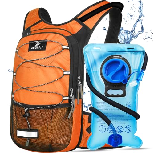 Zounich Trinkrucksack mit Thermofach, Laufrucksack mit 3L Trinkblase, Fahrradrucksack Wasserrucksack zum Wandern für Laufen, Radfahren, Camping, Skifahren, Outdoor-Aktivitäten von Zounich