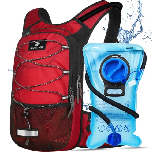 Zounich Trinkrucksack mit Thermofach, Laufrucksack mit 3L Trinkblase, Fahrradrucksack Wasserrucksack zum Wandern für Laufen, Radfahren, Camping, Skifahren, Outdoor-Aktivitäten von Zounich