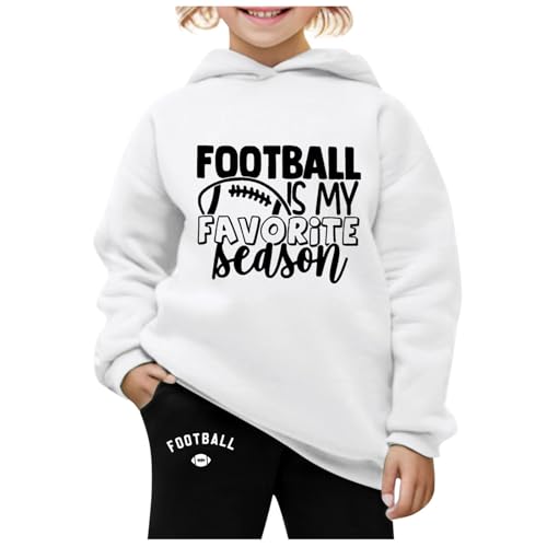 Black friday angebote Trainingsanzug Kinder für Jungen und Mädchen Gedruckt Jogginganzug Modische Hoodie und Hose Set Fleecefutter Langarm mit Kapuz Bequemer Zweiteiler Outfit-Set Casual Sportanzug von Zqkert