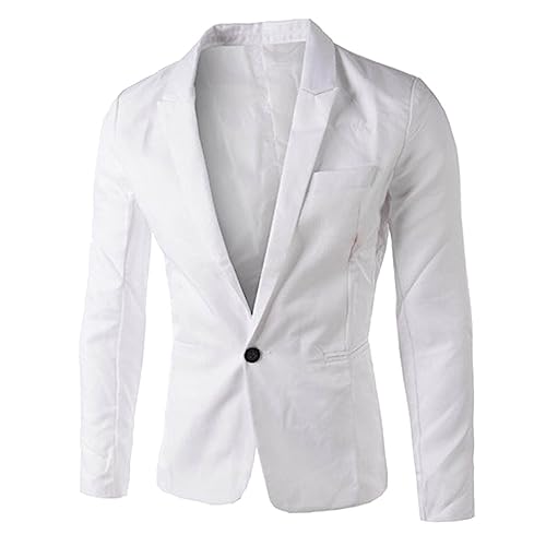 Zqkert Anzug Herren Regular Fit Stretch 56 Fit für Hochzeit Business Eine Knöpfe Herrenanzug Sakko Herren Strickjacke Schalkragen Strick Blazer Jacke Slim Fit von Zqkert