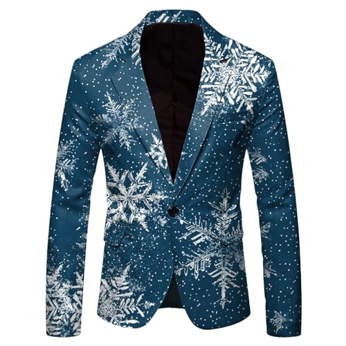 Zqkert Anzug Herren Regular Fit Stretch 56 Weihnachts Sakko Herren Slim Fit Sportlich Anzugjacke Herren Blazer für Business Hochzeit Freizeit Herren Gentleman von Zqkert