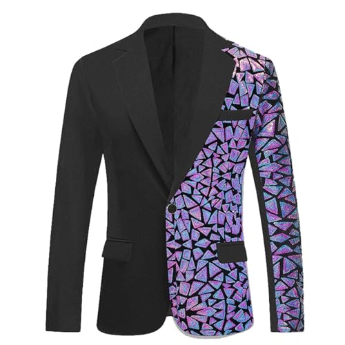 Zqkert Anzug Herren Schwarz Regular Fit Fit Herren Anzugjacke Sakko Sportlich Freizeit Blazer Regular Fit Männer Anzug EIN Knopf Business Herren Anzug Herren von Zqkert