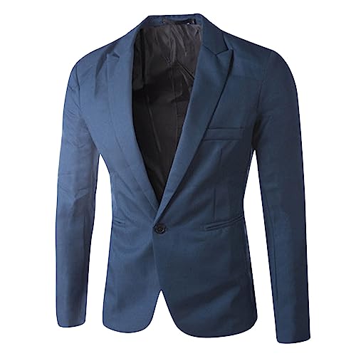 Zqkert Anzug Herren Schwarz Regular Fit Fit für Hochzeit Business Eine Knöpfe Herrenanzug Sakko Herren Strickjacke Schalkragen Strick Blazer Jacke Slim Fit von Zqkert