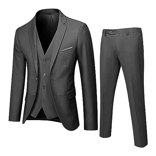 Zqkert Anzug Herren Schwarz Regular Fit Suit Anzug Herren Weihnachtsanzug Leuchtendes Festliches Outfit Schmale Passform Weihnachtsanzüge für Herren Besteht von Zqkert