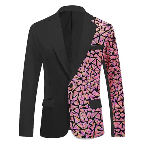 Zqkert Anzug Herren Schwarz Slim Fit Fit Herren Anzugjacke Sakko Sportlich Freizeit Blazer Regular Fit Männer Anzug EIN Knopf Business Herren Anzug Herren von Zqkert