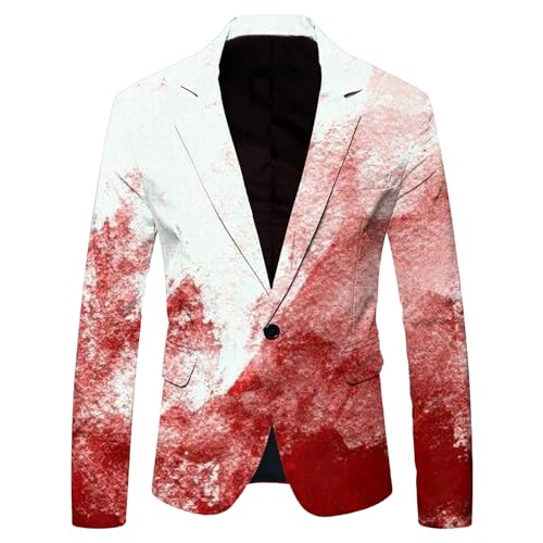 Zqkert Anzug Herren Schwarz Slim Fit Wolle Schlanke Passform Abschlussball Sakko Herren Regular Fit Blazer 2 Knöpfe Modern Business Jackett Blazer von Zqkert