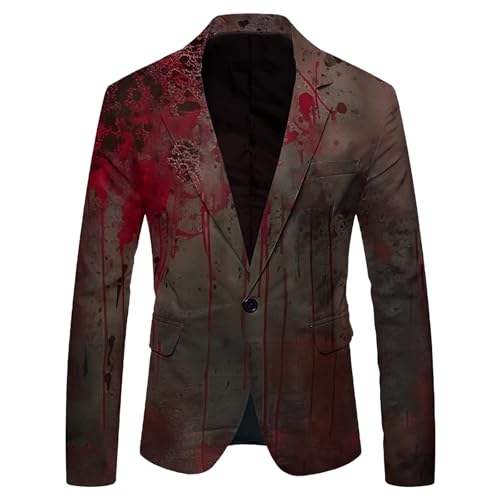 Zqkert Anzug Herren Schwarz Slim Wolle Schlanke Passform Abschlussball Sakko Herren Regular Fit Blazer 2 Knöpfe Modern Business Jackett Blazer von Zqkert