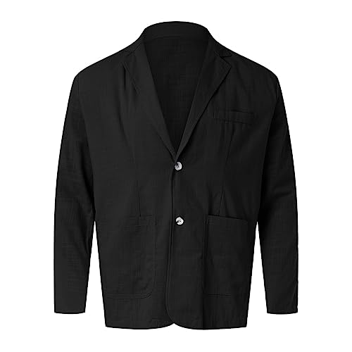 Zqkert Anzug Herren Schwarz XXXL Freizeit Pailletten Glitter Herrenjacke Anzug Jacke Karneval Kostüm für Hochzeit Party Festlich Herren Sakko von Zqkert