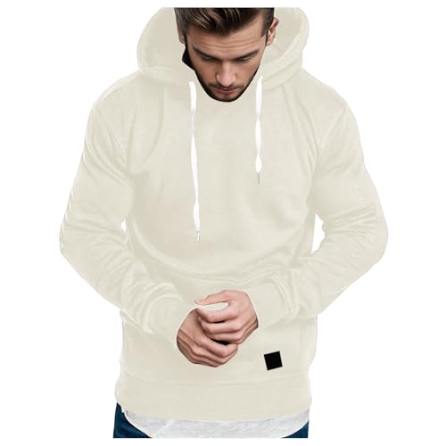 Zqkert Hoodie Herren Oversize Backprint Kapuzenpullover Herren mit Kontrast Innenfutter Basic Hoodie mit Reißverschluss Zip Hoodie von Zqkert