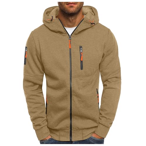 Zqkert Hoodie Herren Oversize Backprint mit Reißverschluss Casual Sweatshirt Jacke Zip up Hoodies Männer Leicht Kapuzenjacke Outdoor von Zqkert