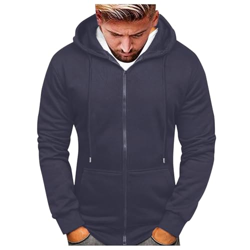 Zqkert Hoodie Herren Oversize Heavy Basic Style Male Kapuzenpullover Einfarbig Kapuzenpullover Herren Hooded Jacket Premium von Zqkert