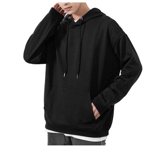 Zqkert Hoodie Herren Oversize Heavy Herren Kapuzenpullover Classic Kapuzen Sweat Herren Causals Hoody Pullover Male von Zqkert