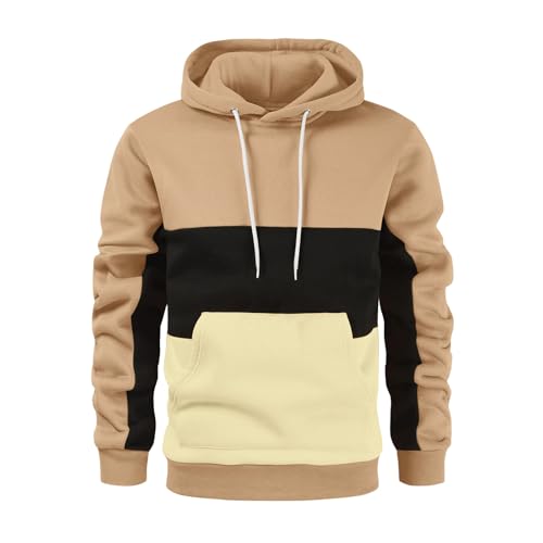 Zqkert Hoodie Herren Oversize Heavy Sweatshirt Herren Kapuzenjacke Kapuzenpullover Hoodie mit Fleece Innenseite Herren Blank von Zqkert