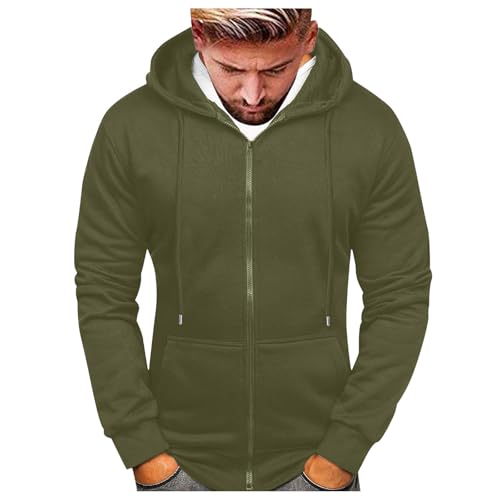 Zqkert Hoodie Herren Oversize Schwarz Basic Style Male Kapuzenpullover Einfarbig Kapuzenpullover Herren Hooded Jacket Premium von Zqkert